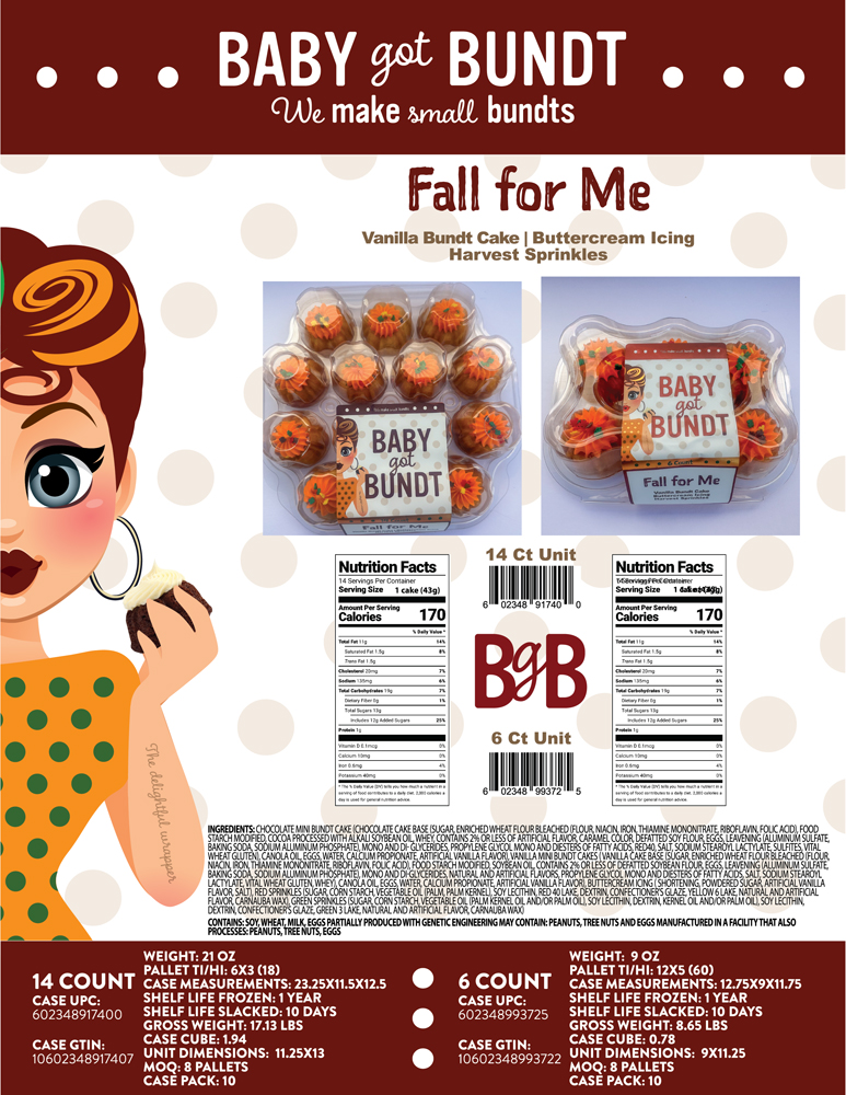 TCF Sell Sheet Baby got Bundt Fall for Me