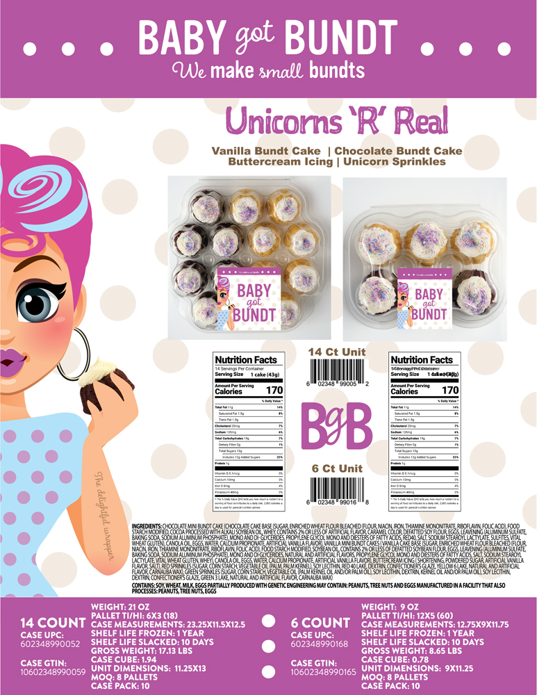 TCF Sell Sheet Baby got Bundt Unicorns R Real